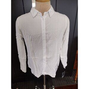 Michael Laren Lightweight White Button up Shirt Small New With Tags